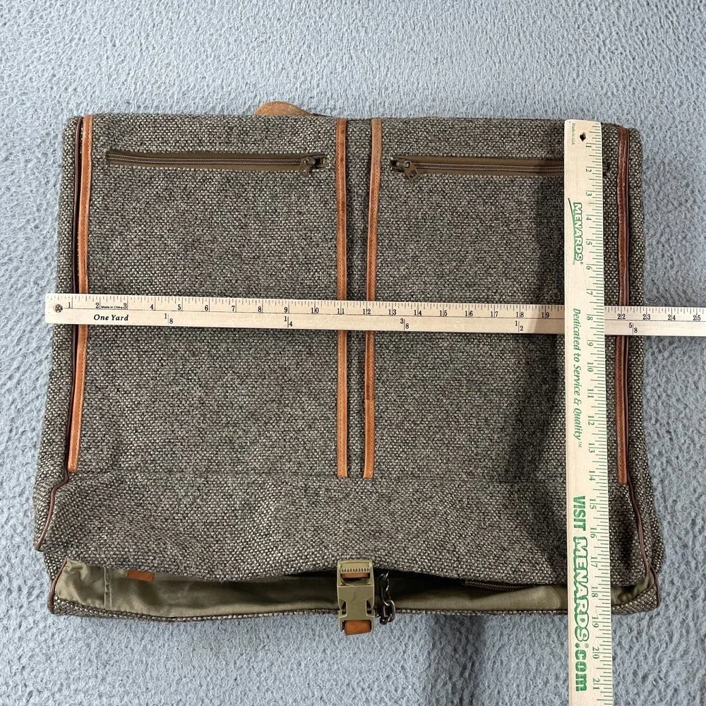 Vintage Hartmann Tweed Wool Garment Bag Bi-Fold Travel‎ Luggage Folding 23